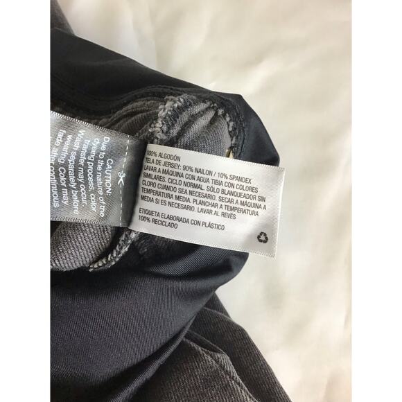 Isabel Maternity Women Over belly Boyfriend Jeans Sz. 10 Gray Frayed Hem Comfort - Picture 8 of 10